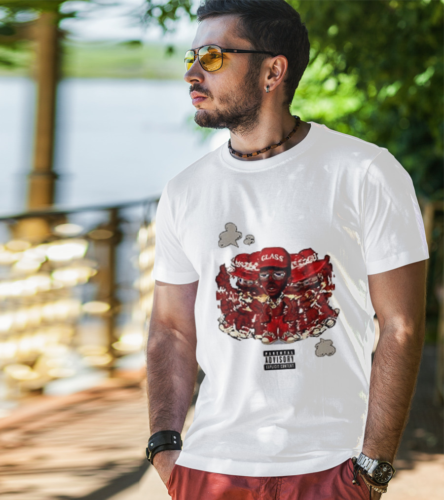 Parental Advisory Explicit Content Tyler The Creator Glass Red Hat T-Shirt