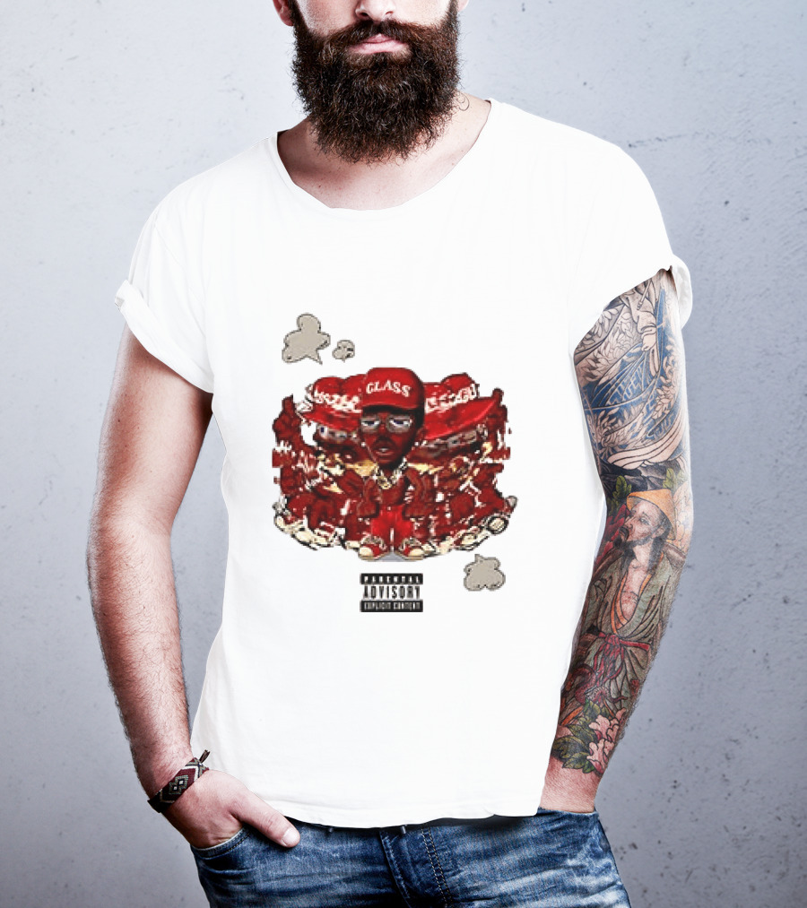 Parental Advisory Explicit Content Tyler The Creator Glass Red Hat T-Shirt