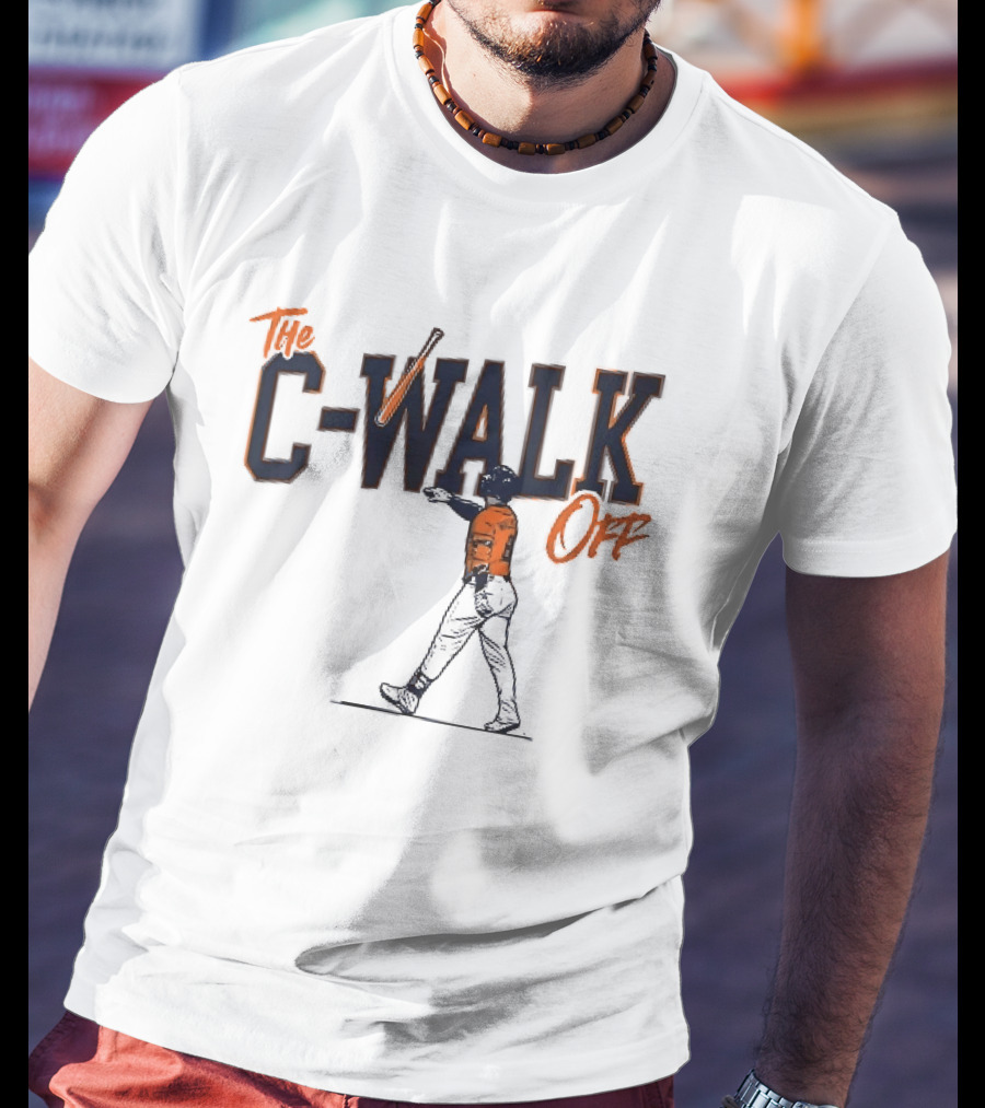 C Walk Off Baseball Player Batter Pointing Bat Toss Line T-Shirt