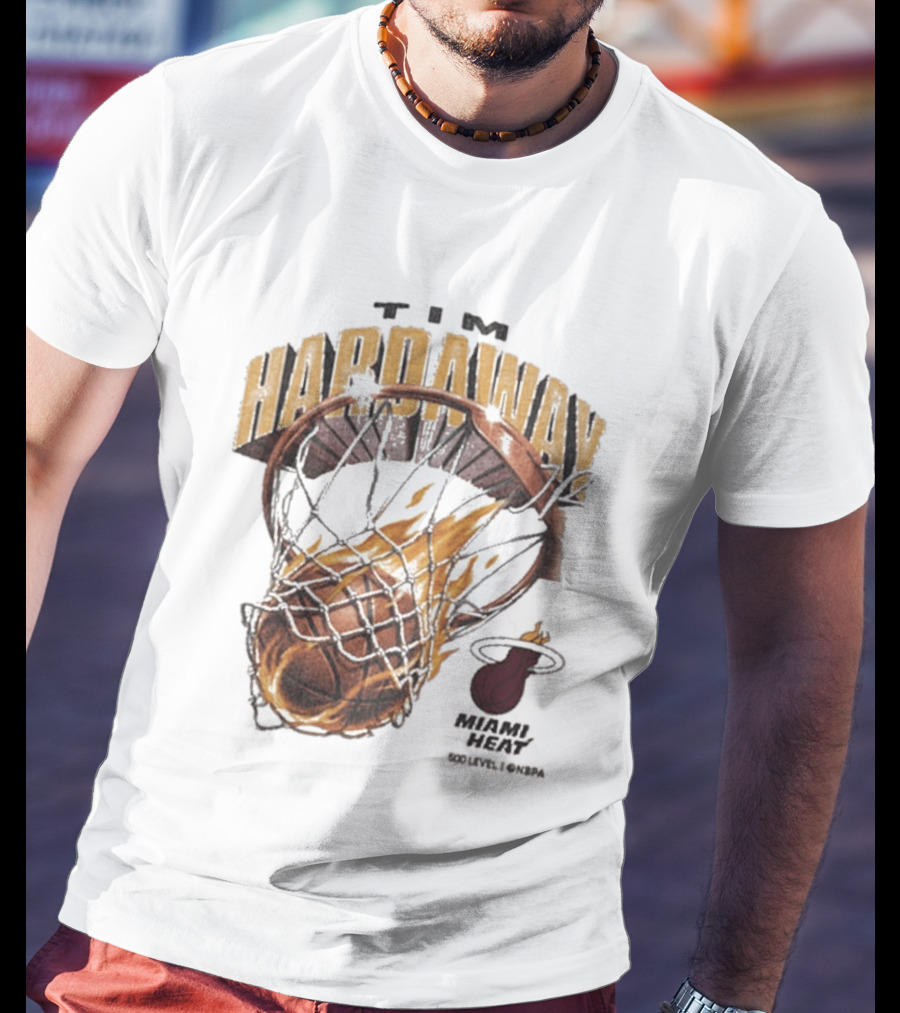 Tim Hardaway Miami Heat Basketball Flames Collier County T-Shirt