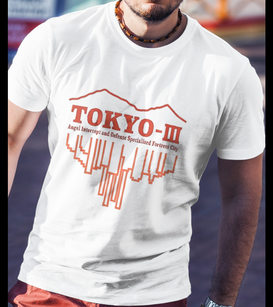 Tokyo Iii Angel Intercept Defense Specialized Fortress City Inverted Skyline T-Shirt
