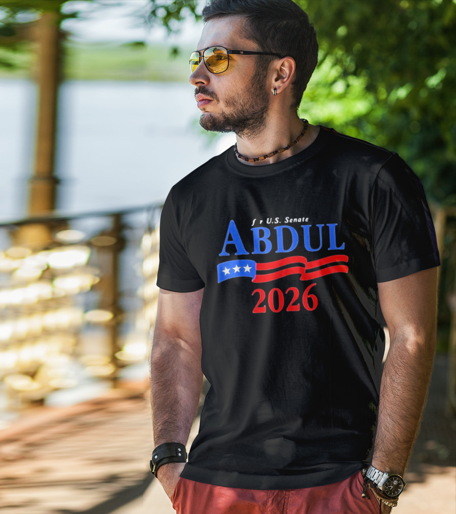 ABDUL 2026 US Senate Campaign Vintage Patriotic Stars And Stripes T-Shirt