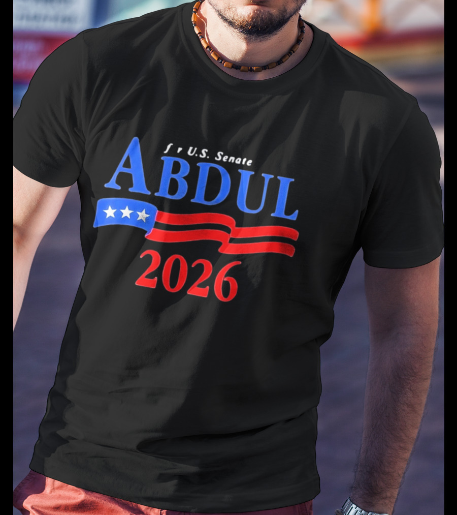 ABDUL 2026 US Senate Campaign Vintage Patriotic Stars And Stripes T-Shirt