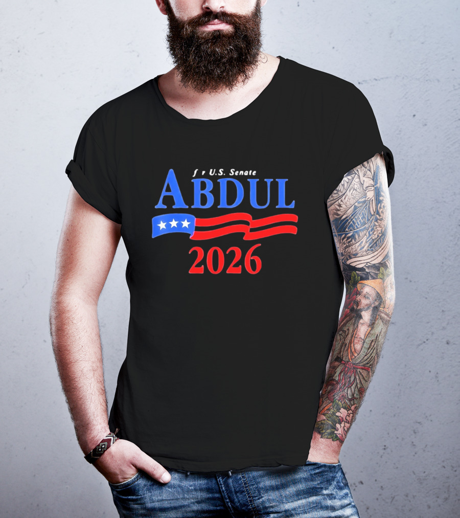 ABDUL 2026 US Senate Campaign Vintage Patriotic Stars And Stripes T-Shirt