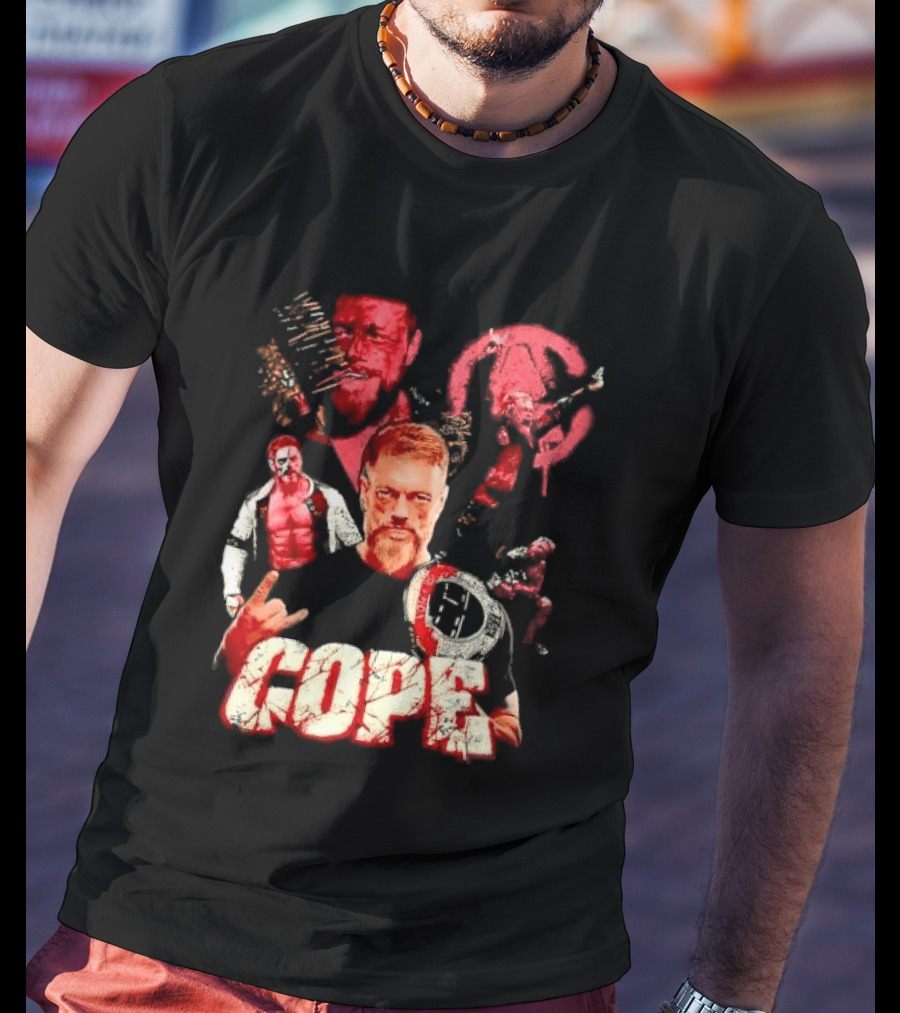Adam Copeland Wrestling Pose Cope AEW Iconic Red T-Shirt