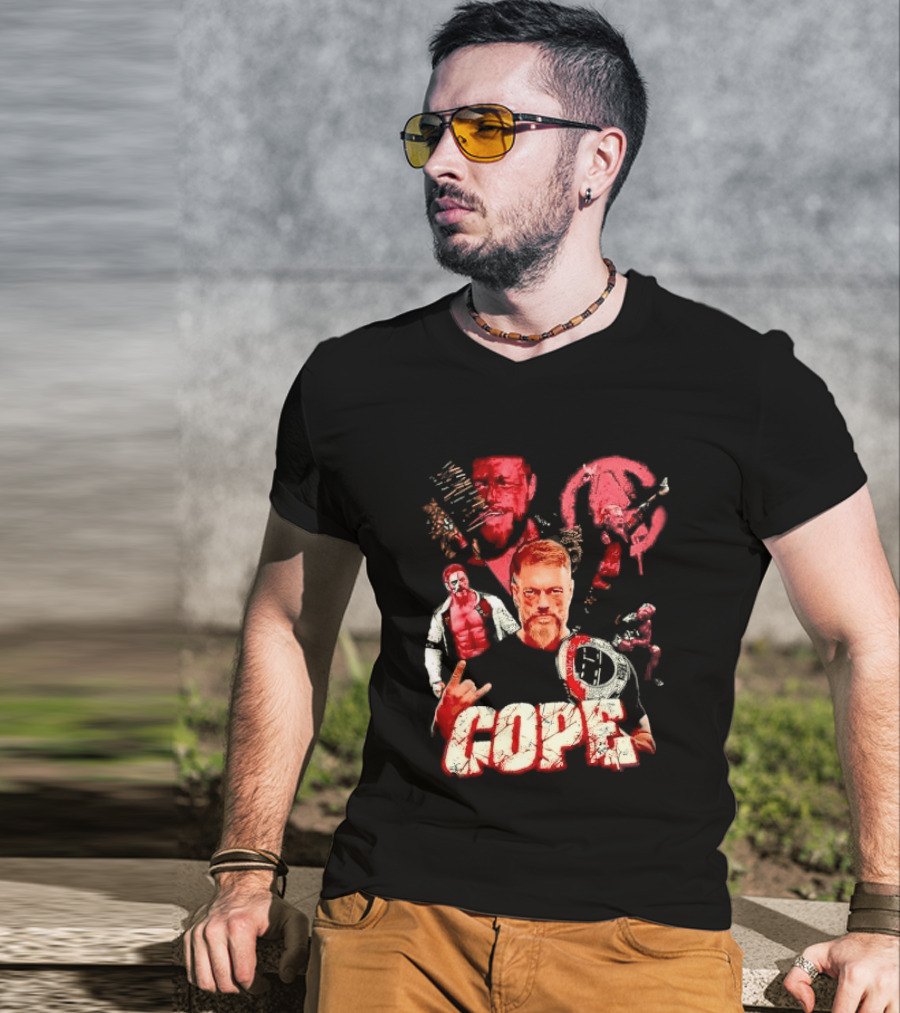 Adam Copeland Wrestling Pose Cope AEW Iconic Red T-Shirt