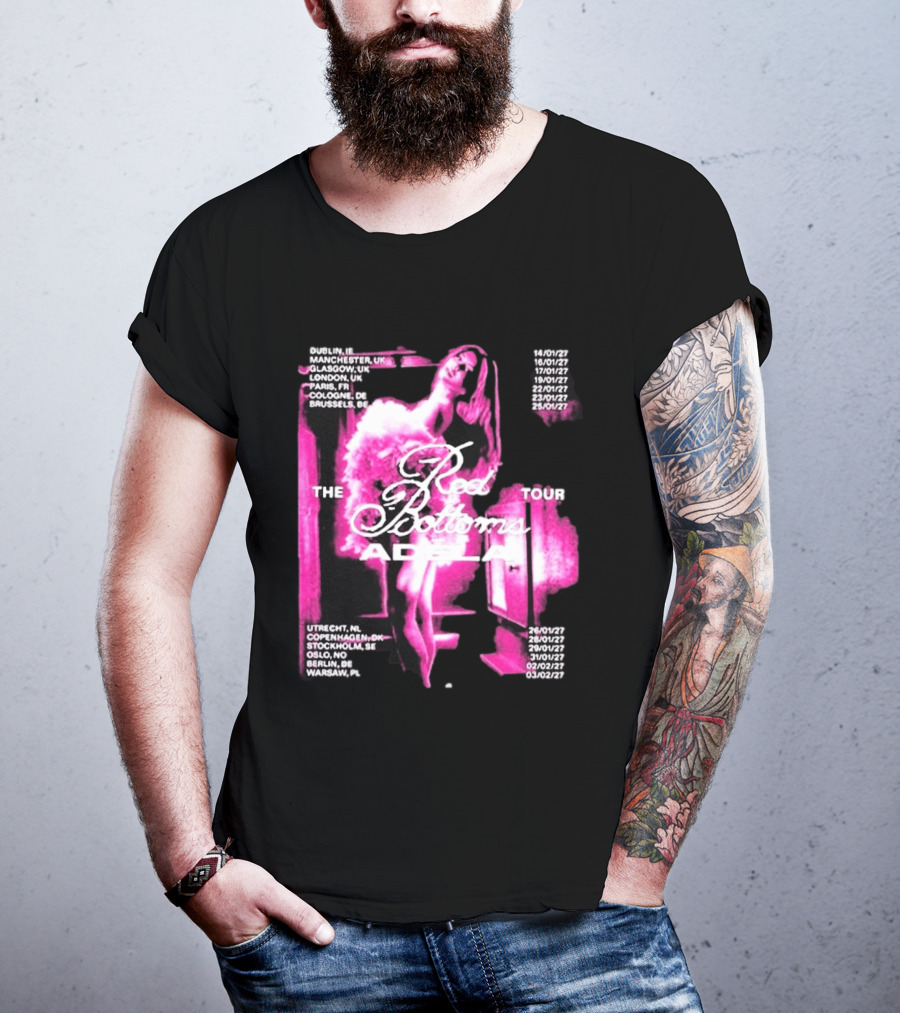 Adela Jergova The Red Bottoms Europe Tour 2026 Dates And Cities T-Shirt