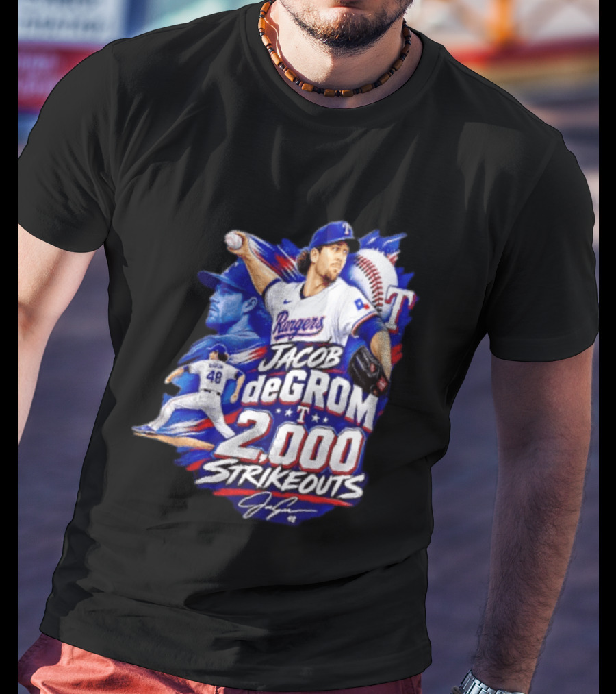 Jacob DeGrom 2 000 Career Strikeouts History Made T-Shirt