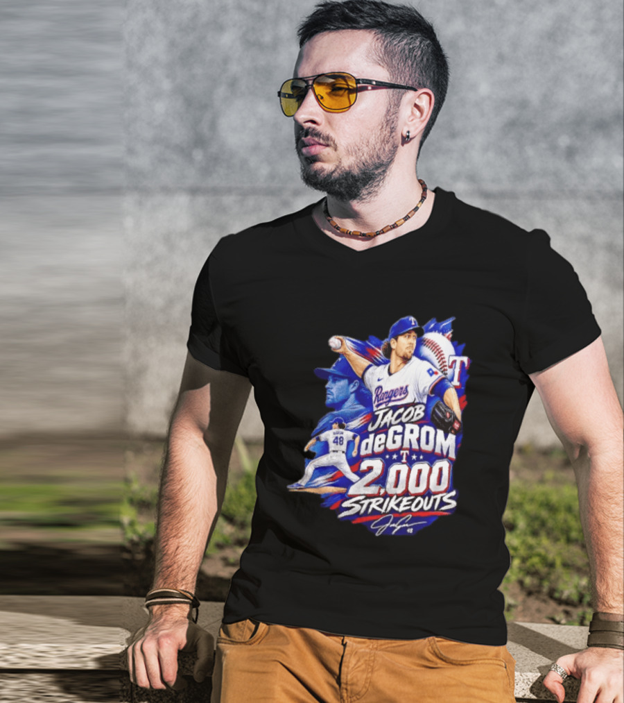 Jacob DeGrom 2 000 Career Strikeouts History Made T-Shirt