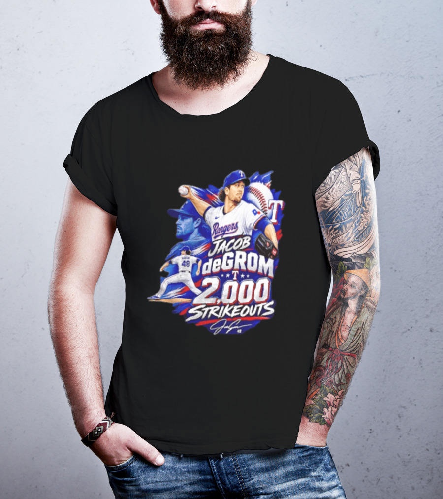 Jacob DeGrom 2 000 Career Strikeouts History Made T-Shirt