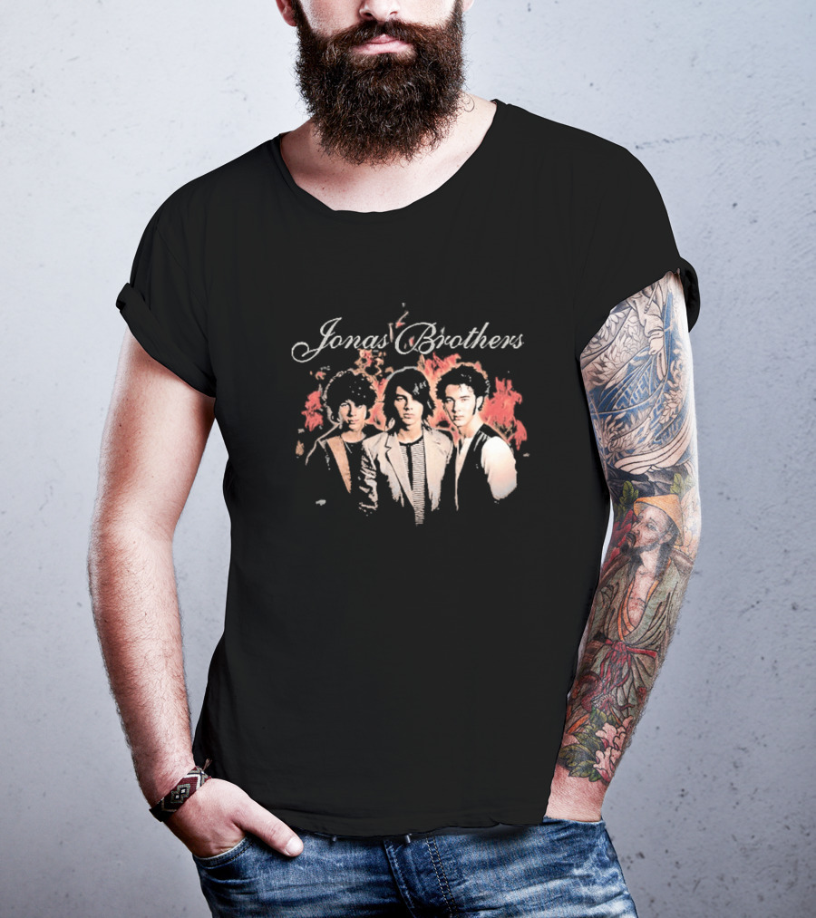 Jonas Brothers Burning Up All Over Again Tour 2026 Throwback Photo T-Shirt