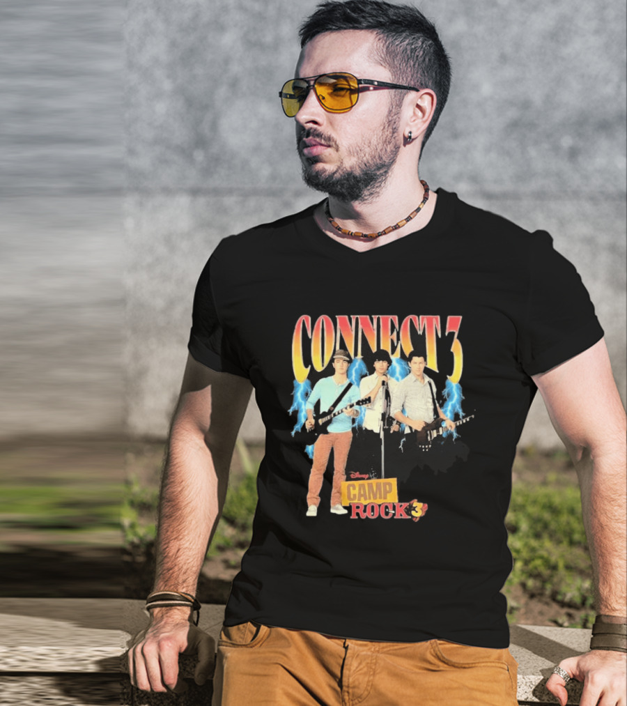 Disney Camp Rock 3 Connect 3 Band Jonas Brothers T-Shirt