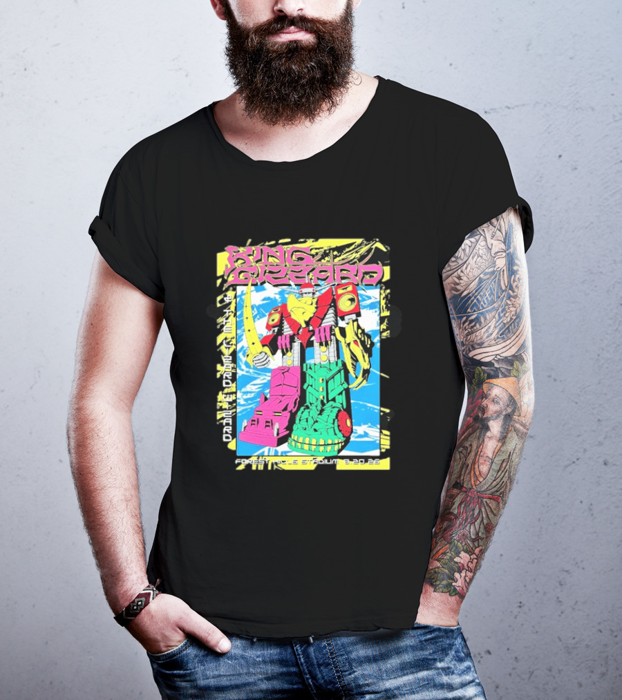 King Gizzard And The Lizard Wizard Queens New York 2026 Forest Hills Stadium August 20 Robot T-Shirt