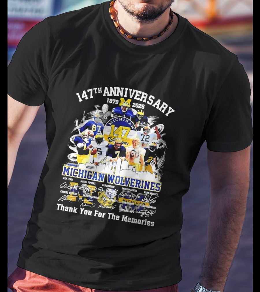 147th Anniversary 1879 2026 Michigan Wolverines Thank You For The Memories T-Shirt