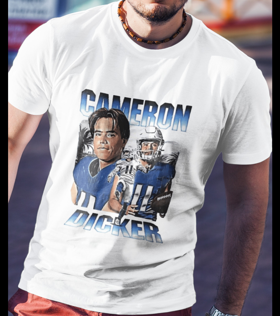 Cameron Dicker Football Palm Trees Player Portraits Kicking Bootleg T-Shirt