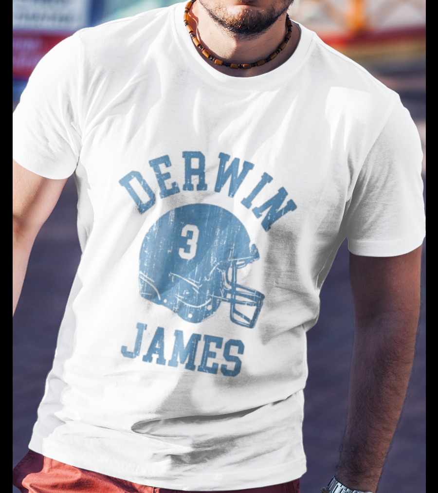 Derwin James Number 3 Distressed American Football Helmet T-Shirt