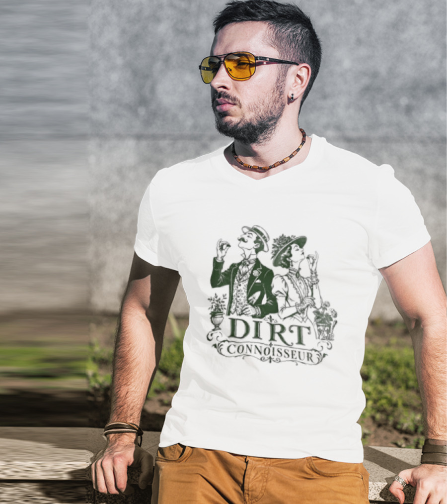 Victorian Couple Dirt Connoisseur Gardening T-Shirt