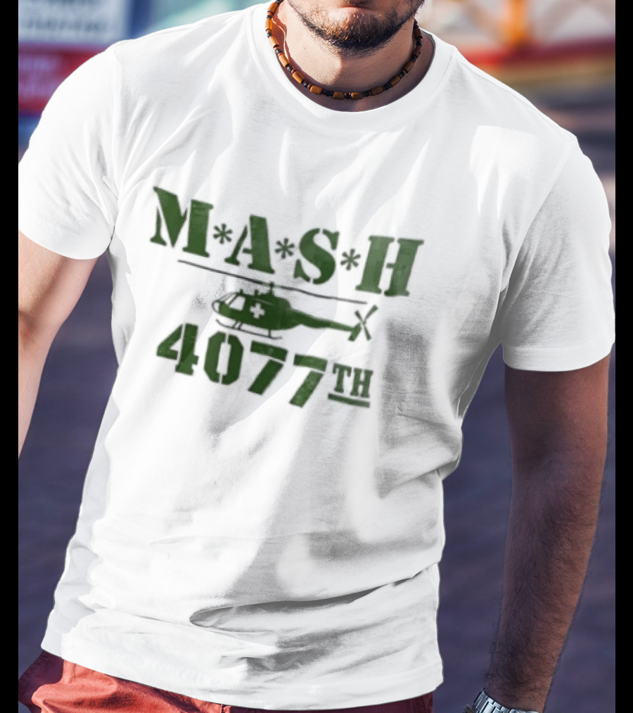 MASH 4077th Helicopter Classic TV Series Military T-Shirt