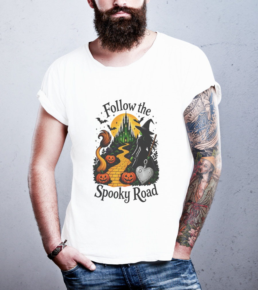 Follow The Spooky Road Wizard Of Oz Halloween Witch 2026 T-Shirt
