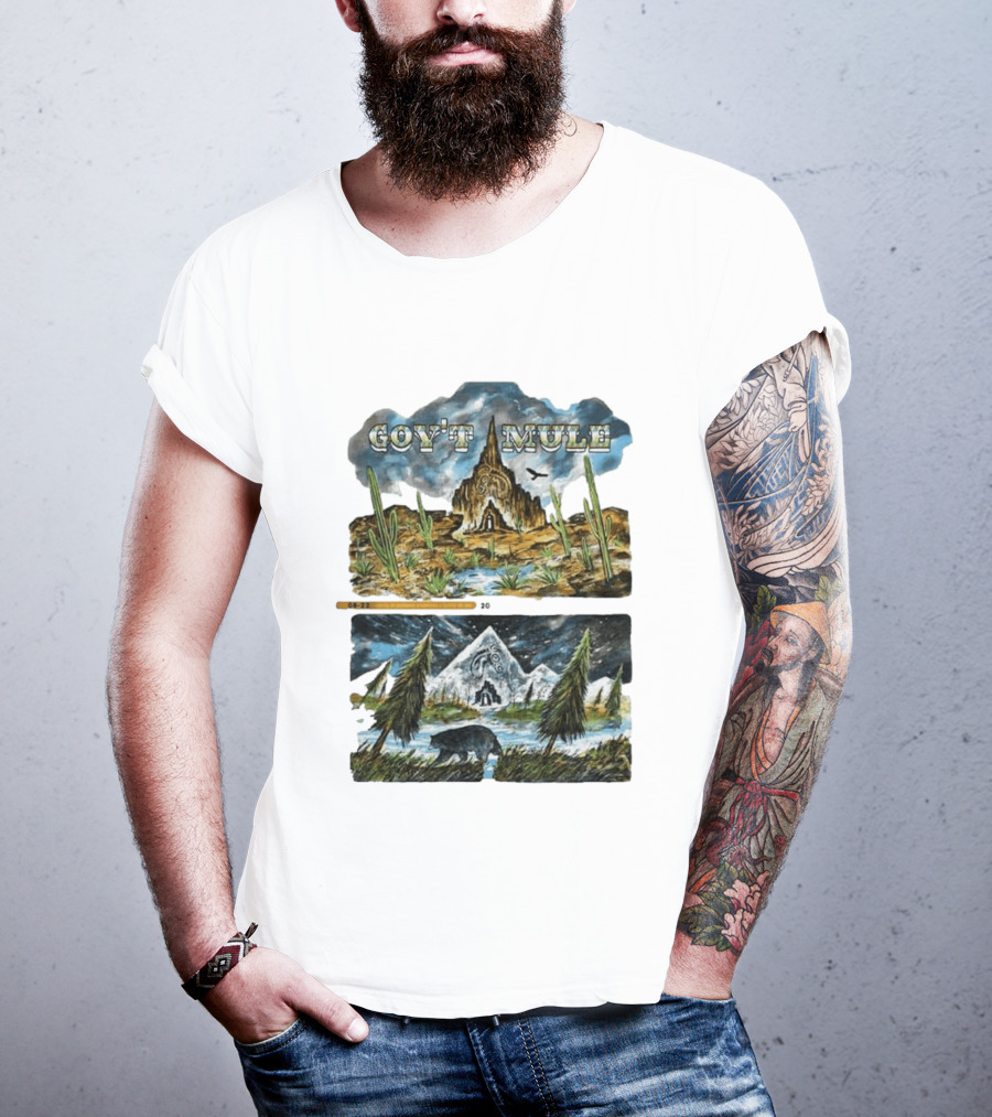 Govt Mule Two Night Kicking In Your Stall 2026 Santa Fe Aug 22 Vail Aug 23 Desert Scene Bear Mountain T-Shirt