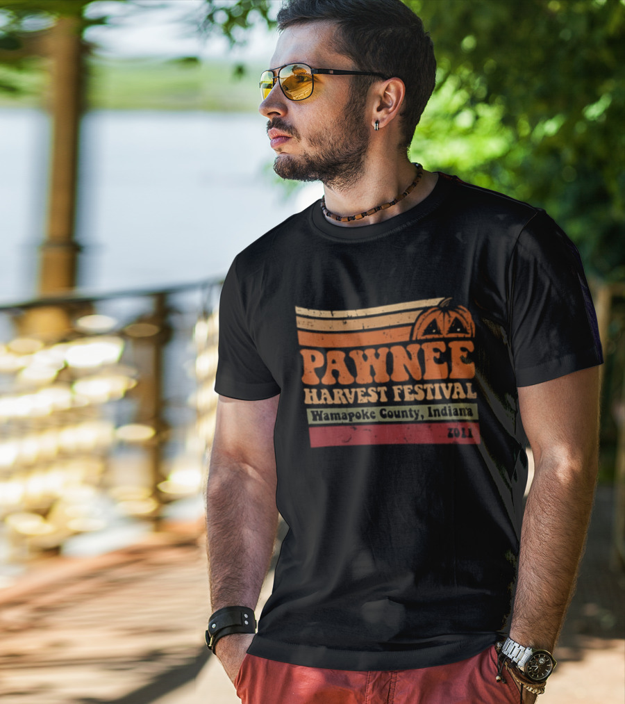 Pawnee Harvest Festival Wamapoke County Indiana 2011 Pumpkin T-Shirt