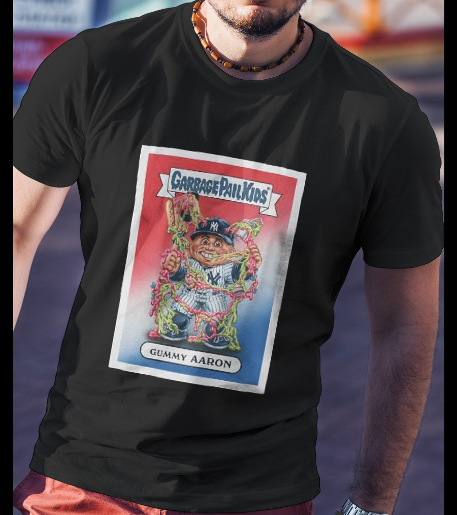 Garbage Pail Kids New York Yankees Gummy Aaron MLB Collaboration T-Shirt