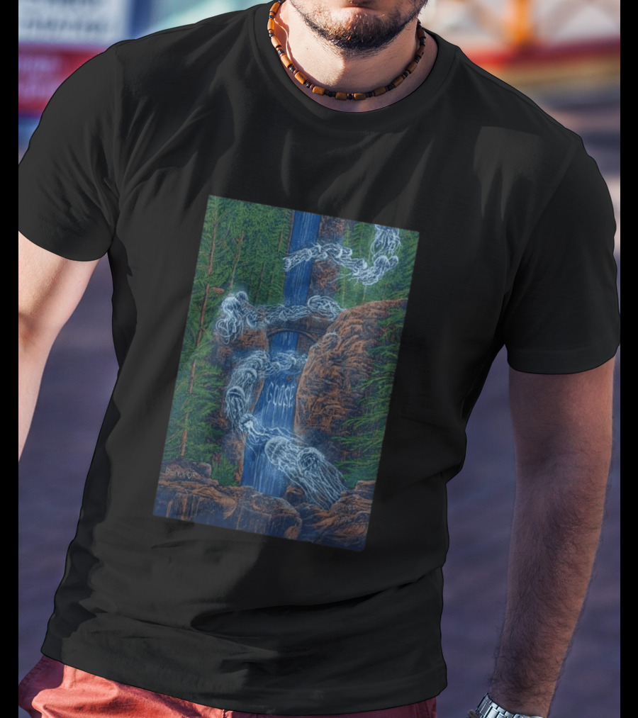 Goose Summer Tour 2026 Hayden Homes Amphitheater Bend August 21 22 Waterfall Forest Scene T-Shirt