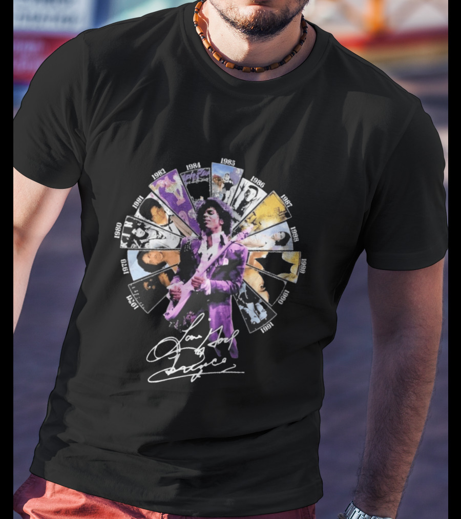 Prince Albums Wheel 1999 Love God Music Legend T-Shirt