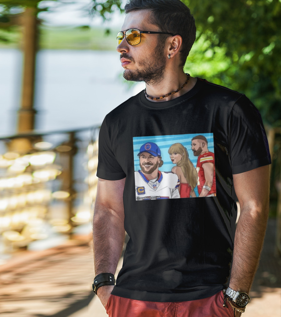 Josh Allen And Taylor With Kelce Stu McCallister सेटअप T-Shirt