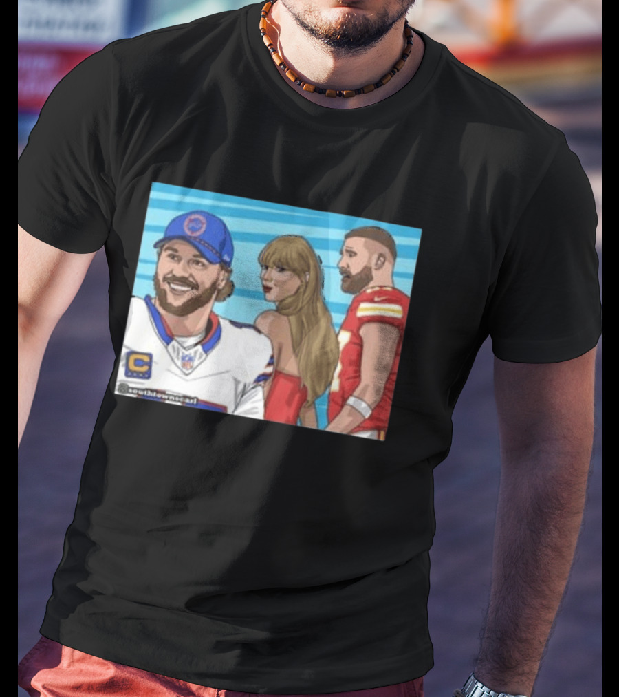 Josh Allen And Taylor With Kelce Stu McCallister सेटअप T-Shirt