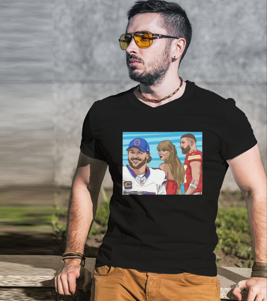 Josh Allen And Taylor With Kelce Stu McCallister सेटअप T-Shirt