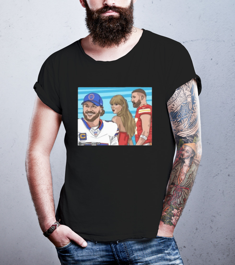 Josh Allen And Taylor With Kelce Stu McCallister सेटअप T-Shirt