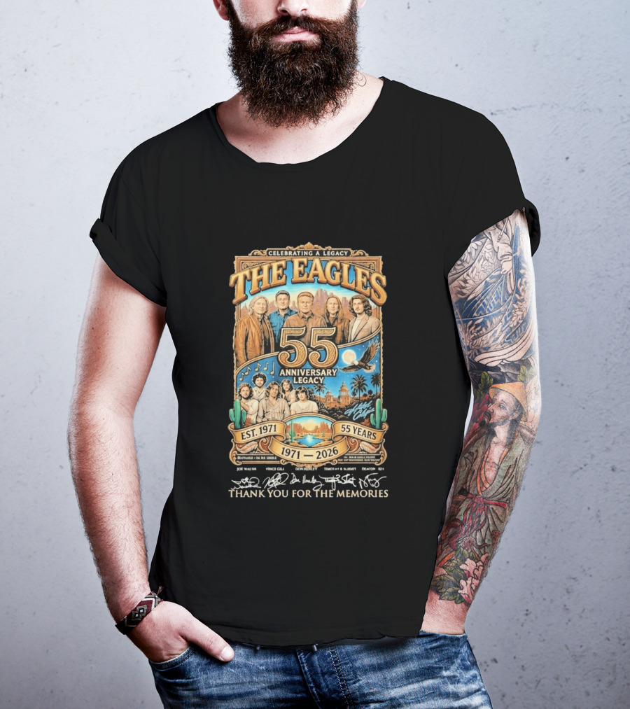Celebrating A Legacy The Eagles 55 Anniversary 1971 2026 Thank You For The Memories T-Shirt