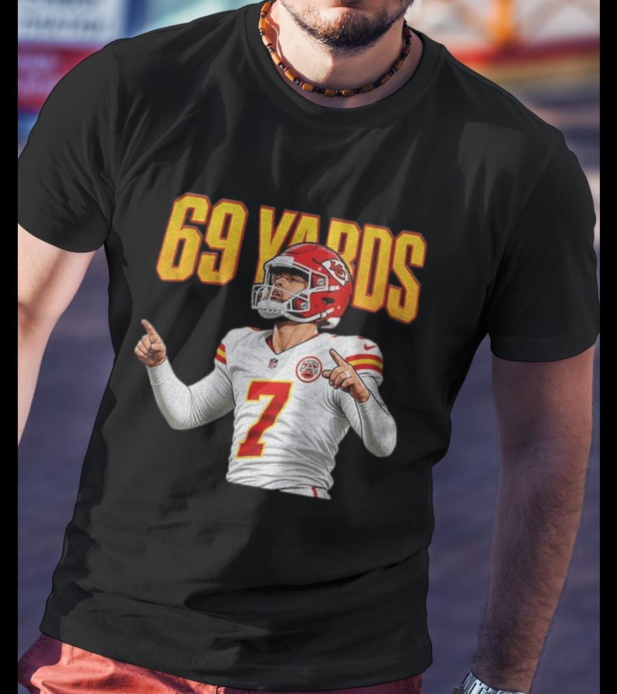 69 Yards Harrison Butker Kansas City Football Player T-Shirt