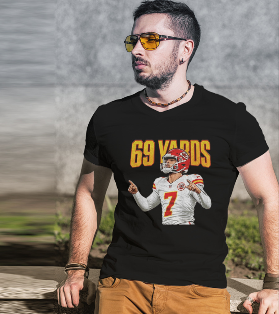 69 Yards Harrison Butker Kansas City Football Player T-Shirt