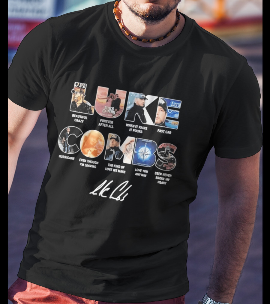 Luke Combs Greatest Songs Collage Country Music T-Shirt