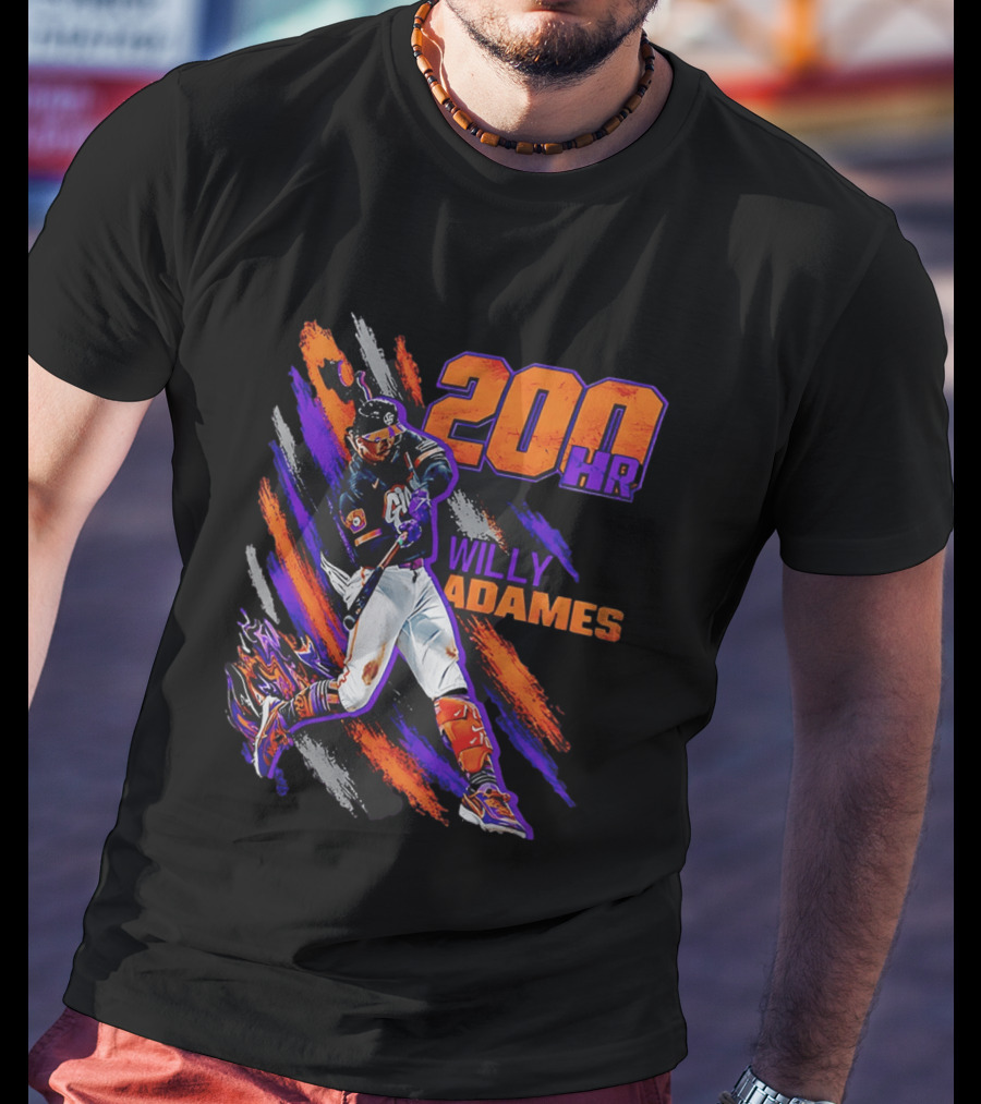 200 HR Willy Adames San Francisco Giants Baseball T-Shirt