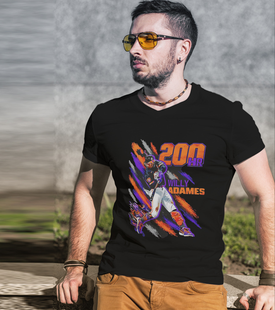 200 HR Willy Adames San Francisco Giants Baseball T-Shirt