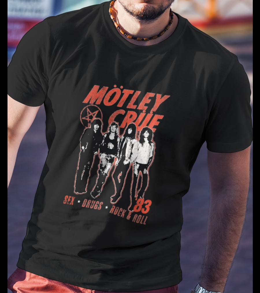 Mötley Crüe 83 Sex Drugs Rock & Roll Vintage Style 2026 T-Shirt