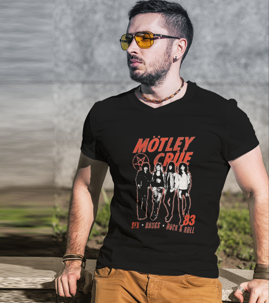 Mötley Crüe 83 Sex Drugs Rock & Roll Vintage Style 2026 T-Shirt