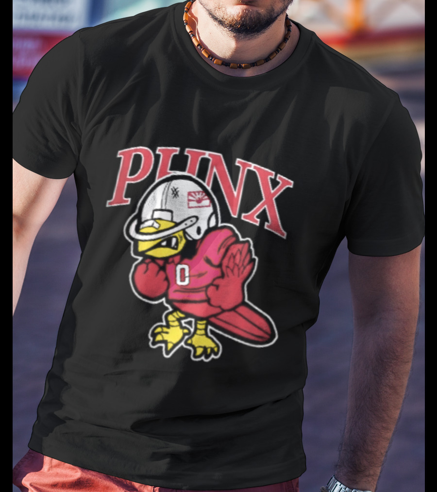 PHNX Cartoon Bird Football Helmet Jersey Arizona Cardinals T-Shirt