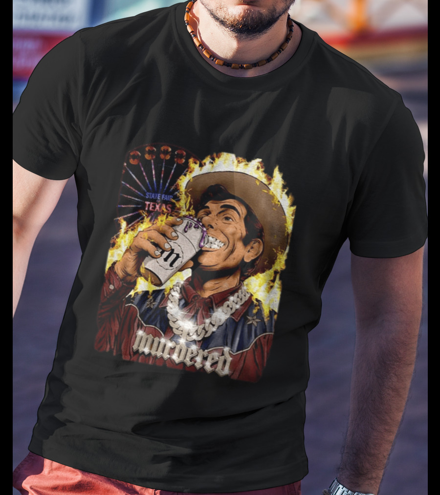 Big Tex State Fair Of Texas Ferris Wheel Fire Drinking Can Highlight T-Shirt