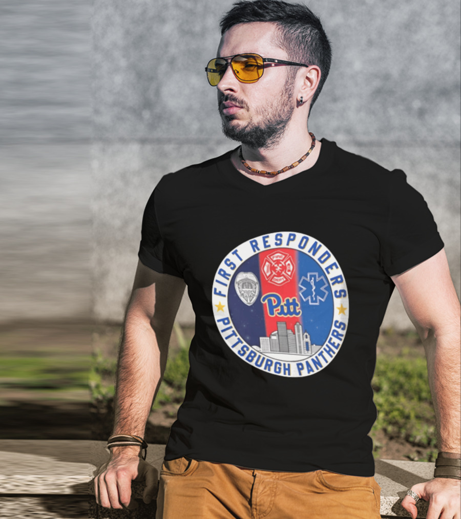 First Responders Tribute Pittsburgh Panthers Pitt Fire Police EMS Heroes T-Shirt