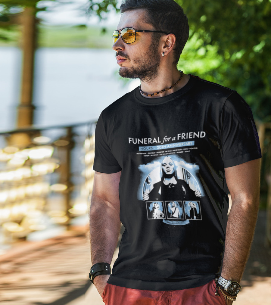 Funeral For A Friend Hours 20th Anniversary Blue Album T-Shirt