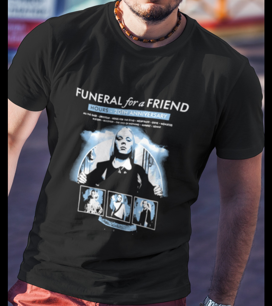 Funeral For A Friend Hours 20th Anniversary Blue Album T-Shirt