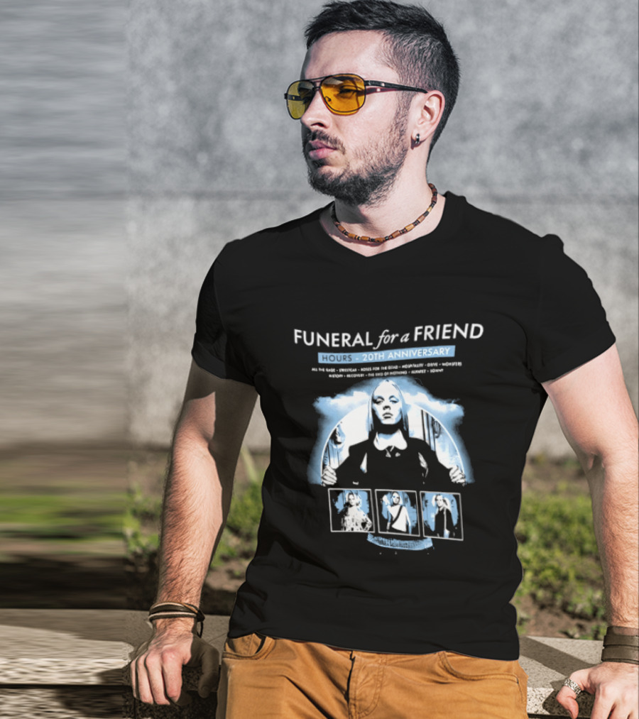 Funeral For A Friend Hours 20th Anniversary Blue Album T-Shirt