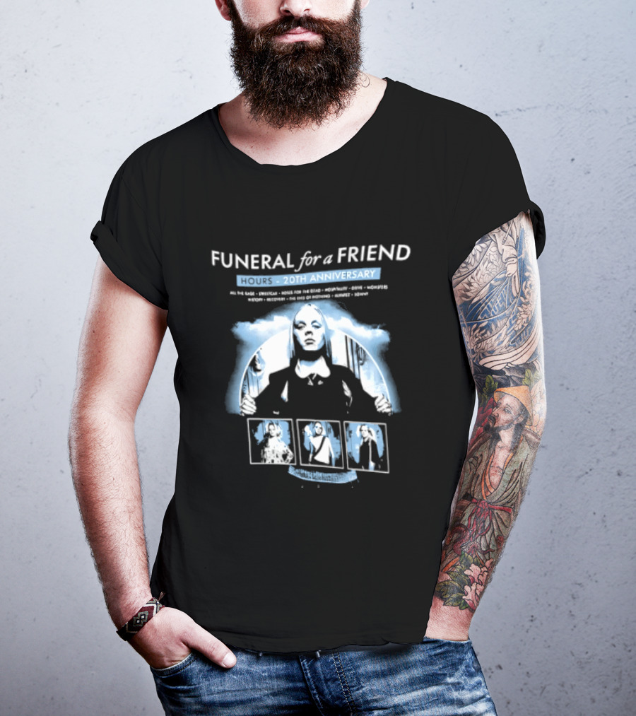 Funeral For A Friend Hours 20th Anniversary Blue Album T-Shirt