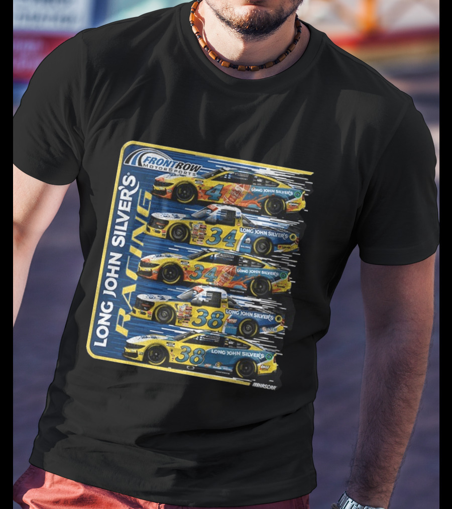 NASCAR Front Row Motorsports Long John Silver's Racing Cars 4 34 38 T-Shirt
