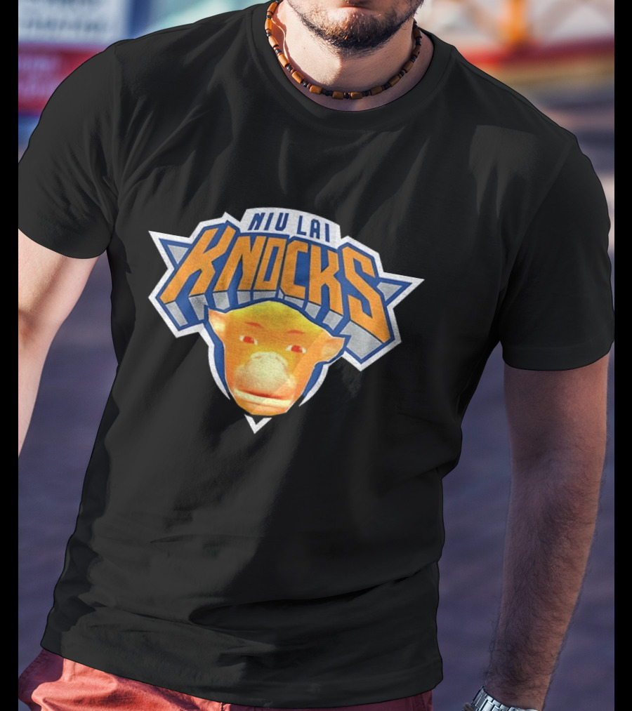 Niu Lai Knocks Basketball New York Knicks Collaboration T-Shirt
