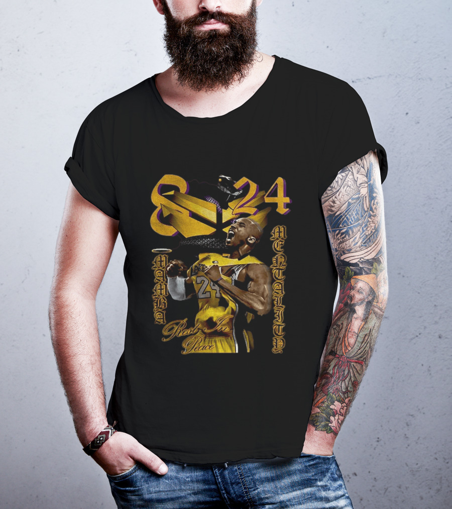 Kobe Bryant Lakers 8 24 Mamba Mentality Rest In Peace T-Shirt
